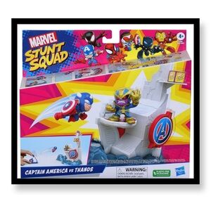 (New in box) Marvel Stunt Squad Action Playset - Captain America vs Thanos